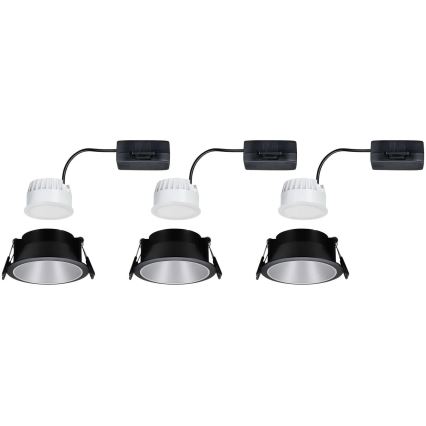 Paulmann 93408 - KOMPLEKT 3xLED/6,5W IP44 Hämardatav süvistatav vannitoavalgusti COLE 230V