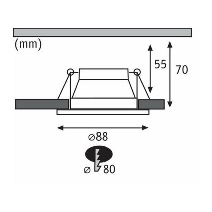 Paulmann 93410 - KOMPLEKT 3xLED/6,5W IP44 Hämardatav süvistatav vannitoavalgusti COLE 230V