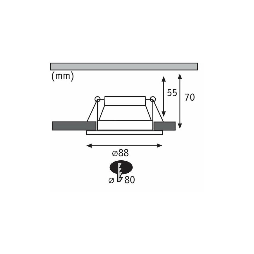 Paulmann 93410 - KOMPLEKT 3xLED/6,5W IP44 Hämardatav süvistatav vannitoavalgusti COLE 230V