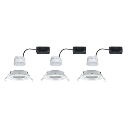 Paulmann 93449 - KOMPLEKT 3xLED/6,5W IP23 Süvistatav vannitoavalgusti NOVA 230V