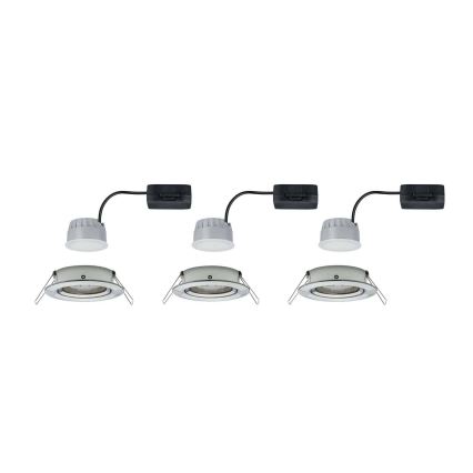 Paulmann 93483 - KOMPLEKT 3xLED/6,5W IP23 Hämardatav süvistatav vannitoavalgusti NOVA 230V