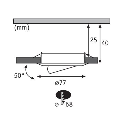 Paulmann 93579 - KOMPLEKT 3xLED/3,8W Süvistatav laevalgusti PREMIUM LINE 230V