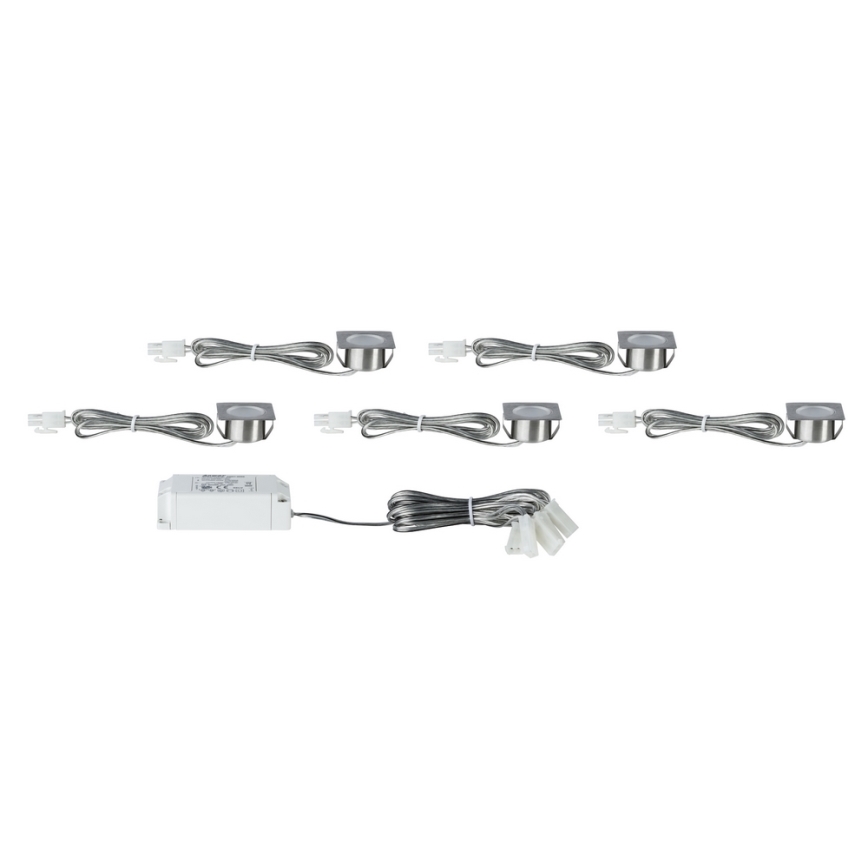 Paulmann 93587 - KOMPLEKT 5xLED/0,4W Süvistatav valgusti 12V/230V 2700K