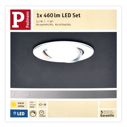 Paulmann 93602 - LED GU10/7W IP23 Hämardatav vannitoavalgusti NOVA 230V