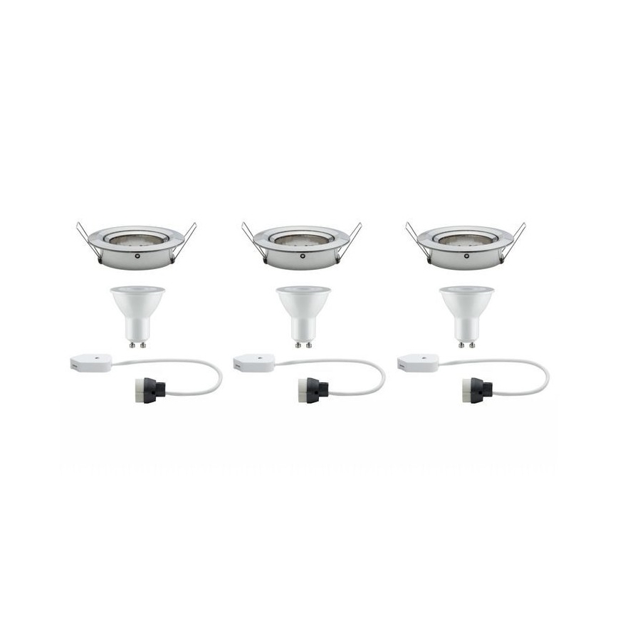 Paulmann 93607 - KOMPLEKT 3x LED GU10/7W IP23 Hämardatav vannitoavalgusti 230V