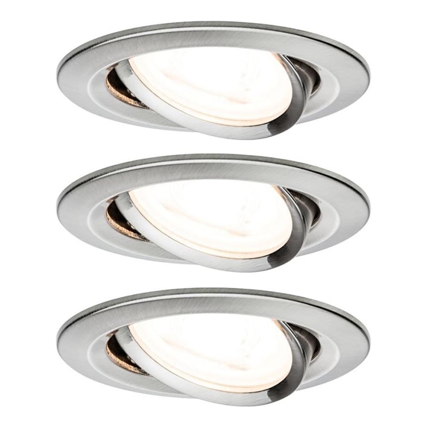 Paulmann 93652 - KOMPLEKT 3x LED GU10/6,1W IP23 Süvistatav valgusti vannituppa 230V