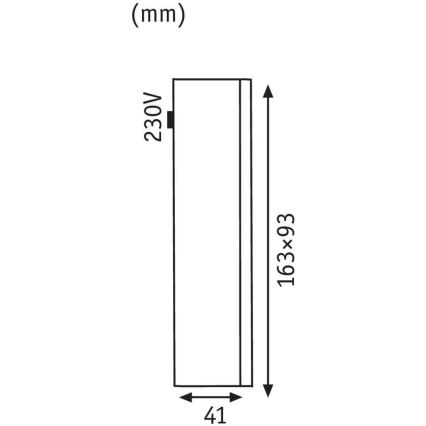 Paulmann 93809 - LED/2,4W IP44 Seinavalgusti õue SPECIAL LINE 230V
