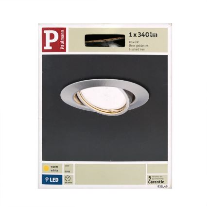 Paulmann 93849 - LED-GU10/4,5W/230V süvisvalgusti PREMIUM LINE 230V