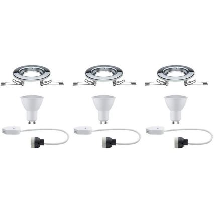 Paulmann 93853 - KOMPLEKT 3xLED-GU10/4,5W Ripplaevalgusti STARR 230V
