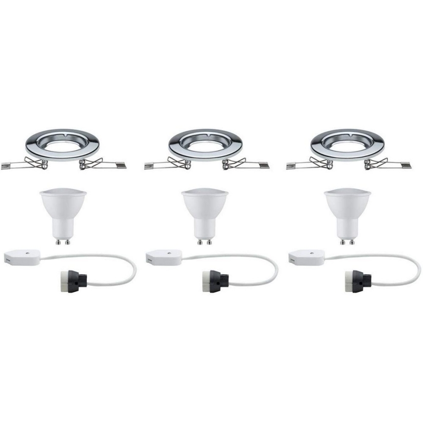 Paulmann 93853 - KOMPLEKT 3xLED-GU10/4,5W Ripplaevalgusti STARR 230V