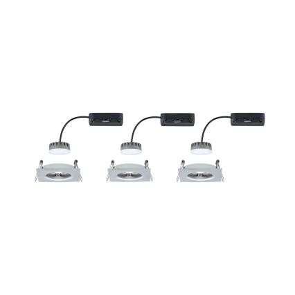 Paulmann 93895 - KOMPLEKT 3xLED/6W IP44 Hämardatav süvistatav valgusti vannituppa NOVA 230V