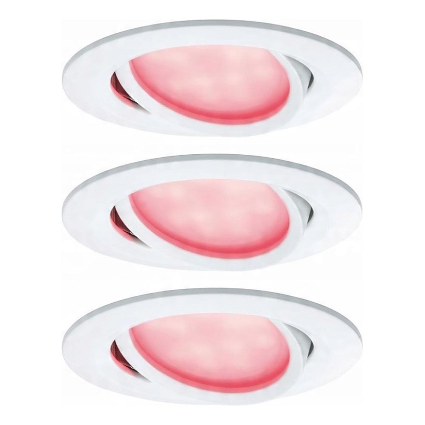 Paulmann 93940 -KOMPLEKT 3x LED RGBW/2W IP23 Hämardatav süvistatav valgusti vannituppa 230V