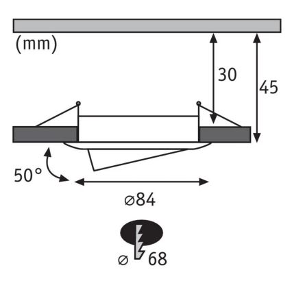 Paulmann 93940 -KOMPLEKT 3x LED RGBW/2W IP23 Hämardatav süvistatav valgusti vannituppa 230V