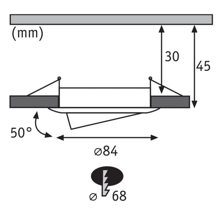 Paulmann 93940 -KOMPLEKT 3x LED RGBW/2W IP23 Hämardatav süvistatav valgusti vannituppa 230V