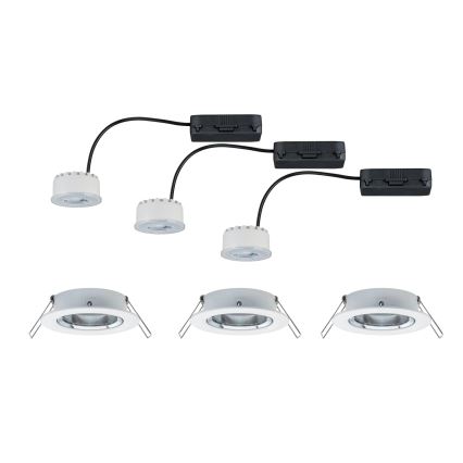 Paulmann 93942 - KOMPLEKT 3xLED/6,8W IP23 Hämardatav süvistatav valgusti vannituppa COIN 230V