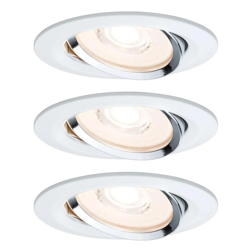 Paulmann 93942 - KOMPLEKT 3xLED/6,8W IP23 Hämardatav süvistatav valgusti vannituppa COIN 230V