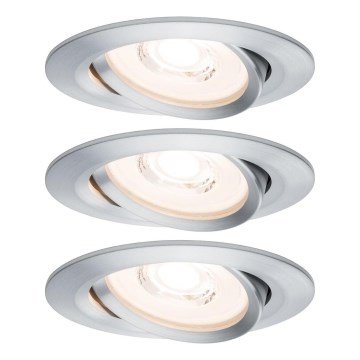 Paulmann 93943 - KOMPLEKT 3xLED/6,8W IP23 Hämardatav vannitoa süvistatav laevalgusti COIN 230V