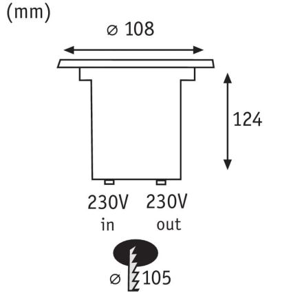 Paulmann 93992 - LED GU10/3,5W IP67 Süvistatav välivalgusti SPECIAL 230V