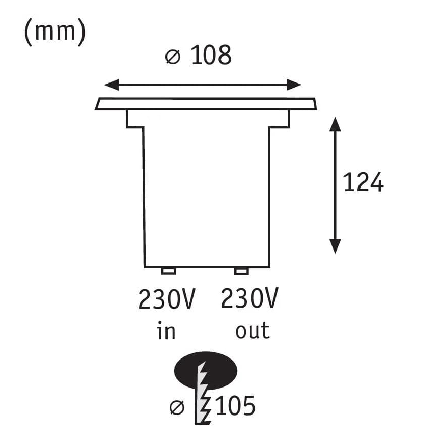 Paulmann 93992 - LED GU10/3,5W IP67 Süvistatav välivalgusti SPECIAL 230V