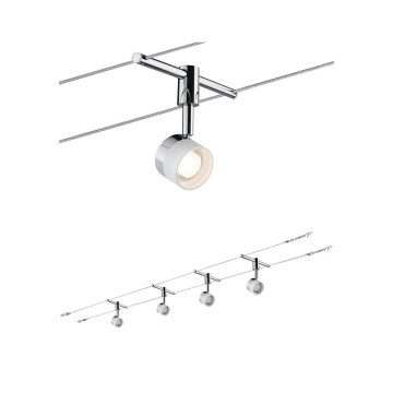 Paulmann 94080 - Komplekt 4xLED/4,8W: täislahendus STAGE kaablisüsteem 230V, läikiv kroom