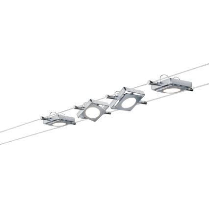 Paulmann 94107 - KOMPLEKT 4xLED/4,3W Täielik MAC-kaablisüsteem 230V mattkroom