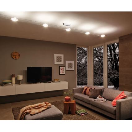 Paulmann 94109 - Komplekt 5xLED/4,3W Täielik kaablisüsteem MAC 230V valge