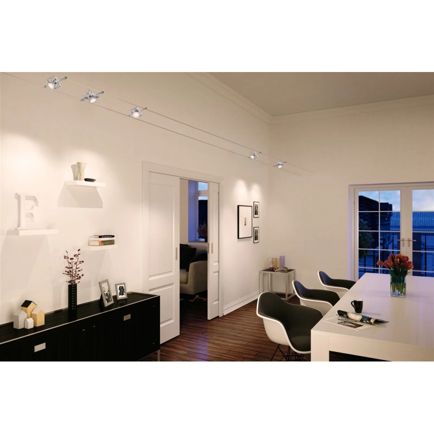 Paulmann 94133 - Komplekt 5xGU5,3/10W Täielik MAC-kaablisüsteem 230V mattkroom