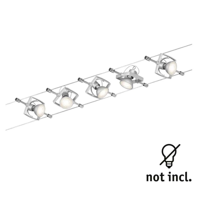 Paulmann 94133 - Komplekt 5xGU5,3/10W Täielik MAC-kaablisüsteem 230V mattkroom