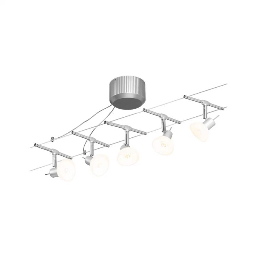 Paulmann 94136 - Komplekt 5xGU5,3/10W Täielik kaablisüsteem SHEELA 230V läikiv kroom