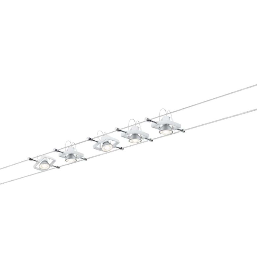 Paulmann 94149 - KOMPLEKT 5xGU5,3/10W Laevalgusti köissüsteemi TECH 230V valge