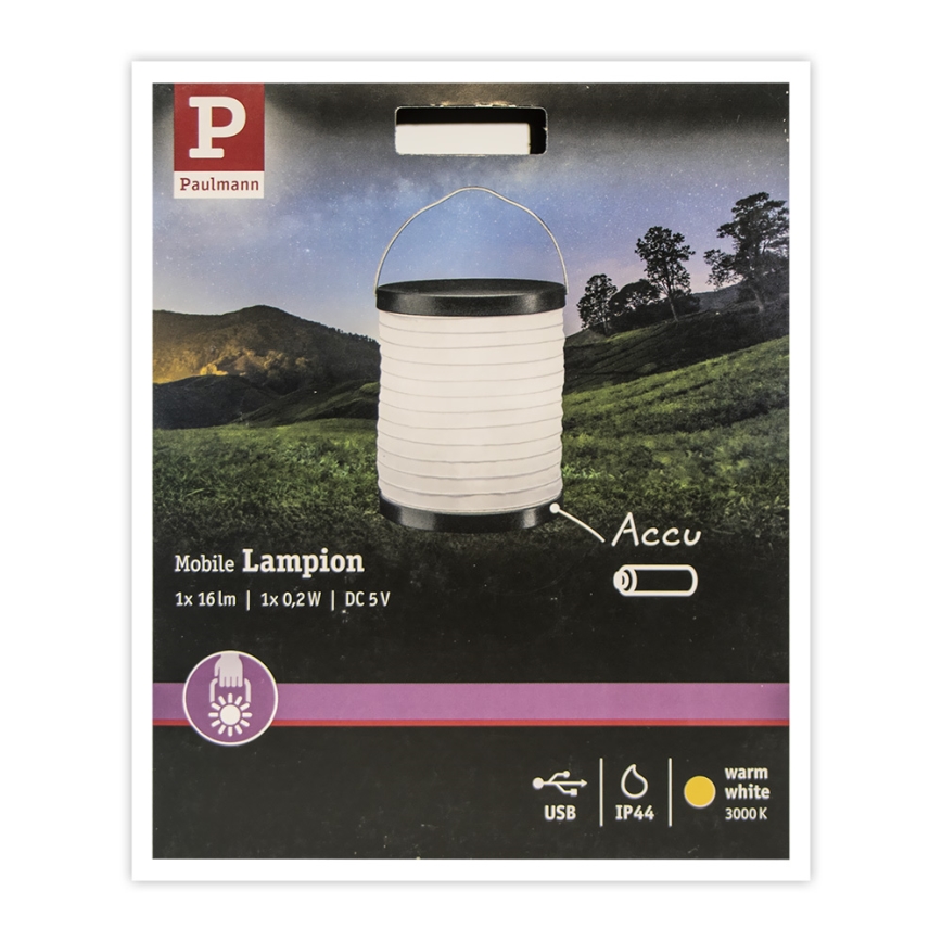 Paulmann 94169 - LED/0,2W IP44 Dekoratiivne välivalgusti MOBILE 3,7V 900 mAh