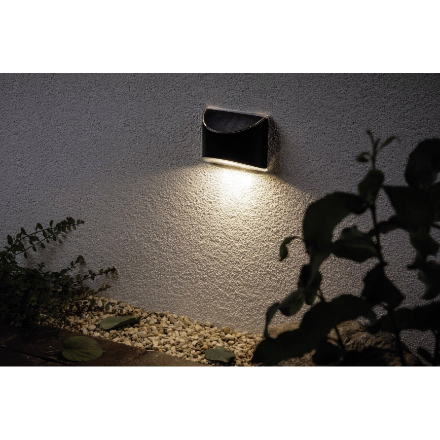 Paulmann 94233 - LED/0,05W IP44 Päikesepaneeliga seinavalgusti ELLIOT 1,2V 400 mAh