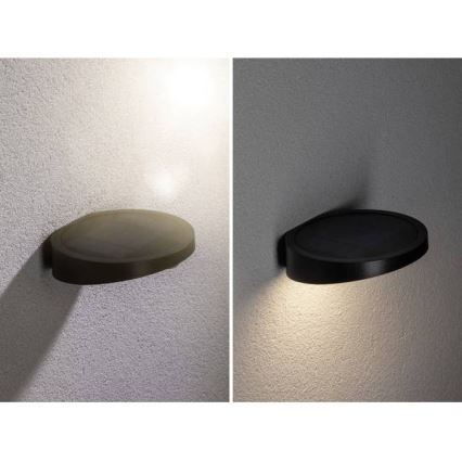 Paulmann 94246 - LED/1,2W IP44 Väli päikesepaneeliga valgusti anduriga RYSE 3,7V 1800 mAh