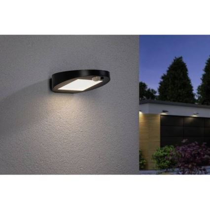 Paulmann 94246 - LED/1,2W IP44 Väli päikesepaneeliga valgusti anduriga RYSE 3,7V 1800 mAh