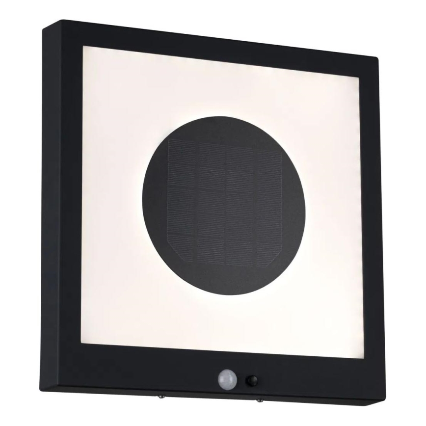 Paulmann 94263 - LED/1,2W IP44 Päikesepaneeliga seinavalgusti koos anduriga TAIJA 3,7V 1800 mAh