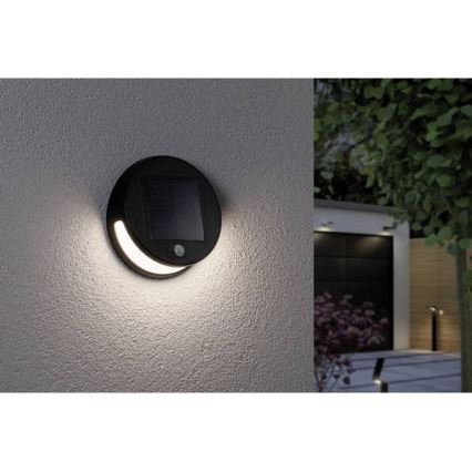 Paulmann 94265 - LED/3W IP44 Väli päikesepaneeliga valgusti anduriga HELENA 3,7V 1800 mAh