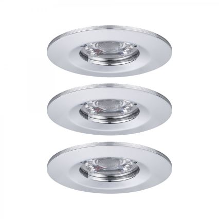 Paulmann 94303 - KOMPLEKT 3xLED/4W IP44 Süvistatav valgusti vannituppa COIN 230V