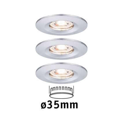 Paulmann 94303 - KOMPLEKT 3xLED/4W IP44 Süvistatav valgusti vannituppa COIN 230V
