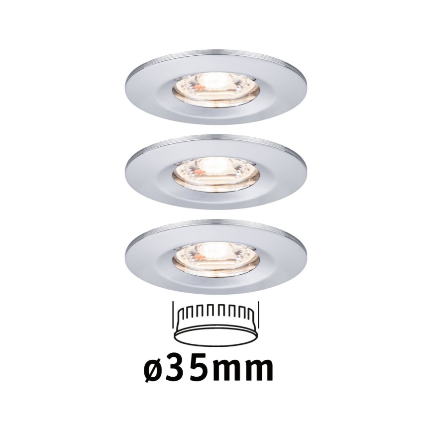 Paulmann 94303 - KOMPLEKT 3xLED/4W IP44 Süvistatav valgusti vannituppa COIN 230V