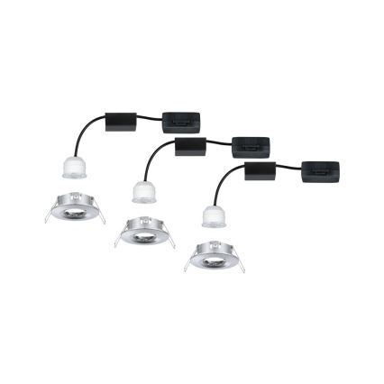 Paulmann 94303 - KOMPLEKT 3xLED/4W IP44 Süvistatav valgusti vannituppa COIN 230V
