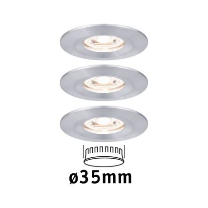 Paulmann 94305 - KOMPLEKT 3xLED/4W IP44 Süvistatav valgusti vannituppa NOVA 230V