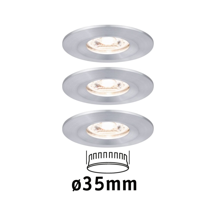 Paulmann 94305 - KOMPLEKT 3xLED/4W IP44 Süvistatav valgusti vannituppa NOVA 230V