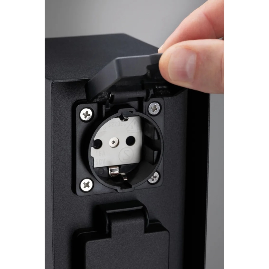 Paulmann 94314 - Väli pistiktorn taimeriga 2Z SCHUKO