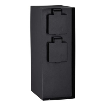 Paulmann 94315 -Väli pistikupesadega torn hämardusanduriga RIO 3Z SCHUKO 230V IP44