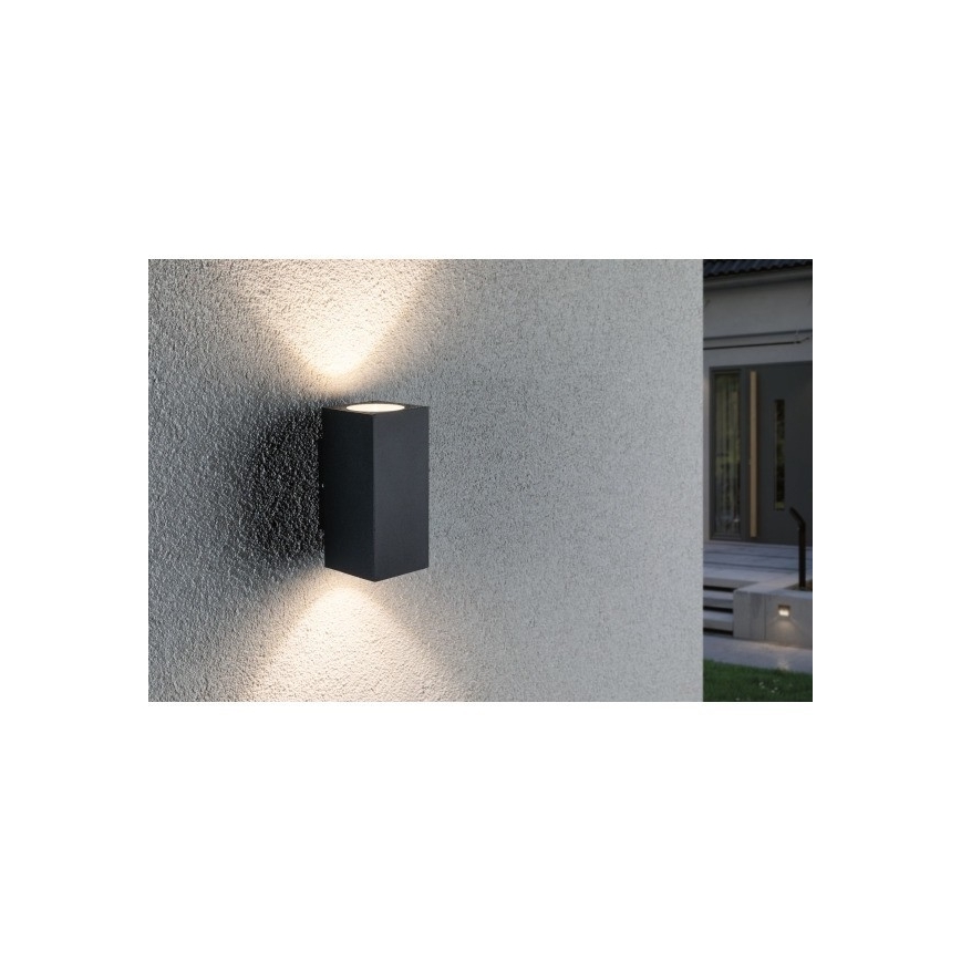 Paulmann 94328 - 2xLED/2,8W IP44 Väli seinavalgusti FLAME 230V antratsiit