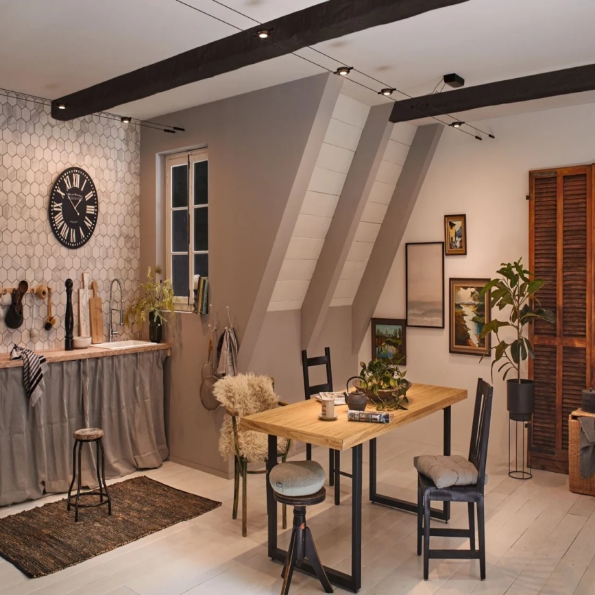 Paulmann 94418 - Komplekt 5xLED/4,5W Täielik ROUNDMAC juhtmevalgustussüsteem 230V must