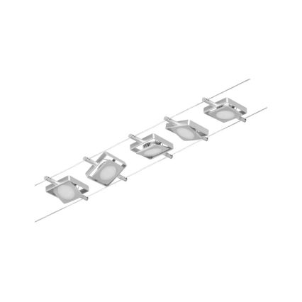 Paulmann 94420 - Komplekt 5xLED/4,5W Täielik MAC 230V kaablisüsteem mattkroom