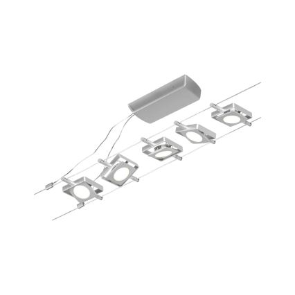 Paulmann 94420 - Komplekt 5xLED/4,5W Täielik MAC 230V kaablisüsteem mattkroom