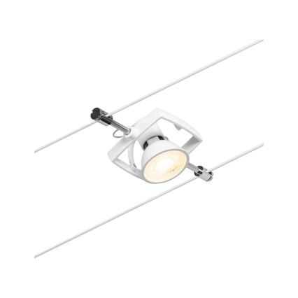 Paulmann 94432 - KOMPLEKT 5xGU5,3/10W Kohtvalgusti nöörisüsteemile MAC 230V valge