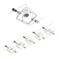 Paulmann 94432 - KOMPLEKT 5xGU5,3/10W Täielik MAC 230V kaablisüsteem, valge